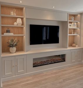 Supporto TV Motorizzato dal Design <span class=keywords><strong>Moderno</strong></span>, Montaggio a <span class=keywords><strong>Parete</strong></span>, Durevole ed Ecologico, per <span class=keywords><strong>Soggiorno</strong></span>, Camera da Letto, Hotel, Adatto a TV da 65 Pollici e Oltre - Product Image 3