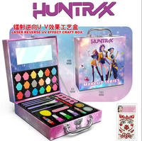 Ensemble de maquillage complet pour enfants K-POP avec trousse de maquillage, cadeau d'anniversaire pour enfant, jouet de beauté, trousse de maquillage pour filles