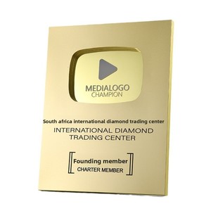 Médaille en aluminium haut de gamme pour influenceur YouTube, certificat de reconnaissance pour fans, plaque d'autorisation de franchise, design personnalisable - Product Image 5