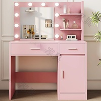 Meuble de chambre à coucher de style européen et américain, qualité export, en MDF, coiffeuse populaire, modèle 0, en stock