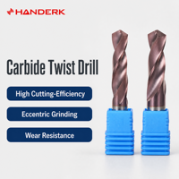 Forets en carbure monobloc de haute qualité HANDERK HRC65, foret hélicoïdal avec revêtement AlTiN, haute précision, modèle TBZ65 pour machine-outil CNC