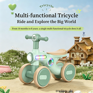 Vélo d'équilibre pour bébé de qualité supérieure à 4 roues, <span class=keywords><strong>homologué</strong></span> CE, stable, sans pédales, tricycle pour enfants de 12 à 36 mois - Product Image 5