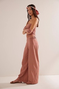 Matching Two Piece Coords Loungewear Striped Strapless Crop Tube <strong>Top</strong> <strong>and</strong> Wide Leg Pants <strong>Trousers</strong> <strong>Set</strong> <strong>for</strong> Women <strong>Ladies</strong> - Product Image 4