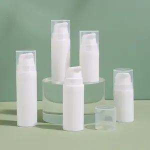 Lege Plastic Pp Witte Mini Kleine 5Ml Monster Airless Pompfles 10 Ml 15Ml Voor Huidverzorgingscrème Serum