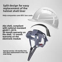 Casco de Seguridad Inteligente Resistente a la Compresión con Posicionamiento en Tiempo Real BeiDou/GPS, Monitoreo Remoto de Empleados y Grabación In Situ