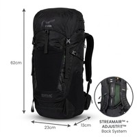 Sac à dos de randonnée unisexe vintage imperméable en tissu Oxford souple avec fermeture éclair, motif lettres, doublure en polyester et compartiment pour ordinateur portable