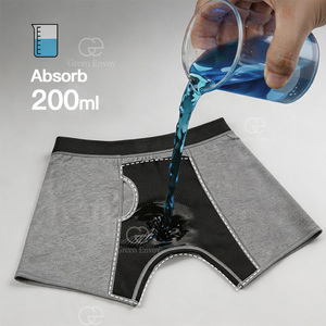 Caleçons Boxers Réutilisables en Coton pour Hommes Green Envoy, Absorbants 200ml, Anti-Fuites Urinaires, Flux Abondant, Lavables - Product Image 3