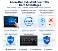 15 17 19 Inch Dual LAN Win10 Industrial Panel PC J1900/6412 I3 I5 I Linux Panel PC Komputer Industri Tanpa Kipas