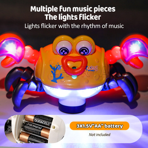 Zhorya Vui Vẻ Tương Tác Điện Nhảy Múa Đi Bộ Di Chuyển Cua Đồ Chơi Kid Của Điện Tử Cua Với Âm Nhạc Và Ánh Sáng - Product Image 5