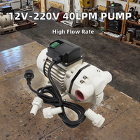 Pompe de transfert électrique à diaphragme basse pression 12V 24V 220V 40LPM pour produits chimiques acides, eau et urée IBC, sortie 1 pouce, OEM