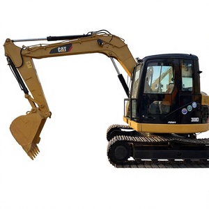 Mini-excavatrice sur chenilles d'occasion CAT 308D de 8 tonnes, puissance stable et force de percée, pour l'entretien des canaux d'irrigation agricoles - Product Image 1
