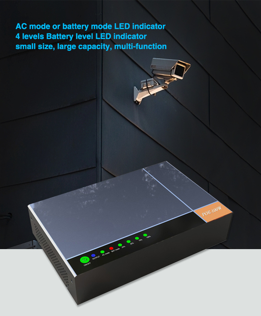 SKE DC Mini UPS 110W 12V 6A 5V 2.5A POE 15V 24V 2200mAh*8 Lithium Battery Single Phase WiFi Router CCTV 0ms Transfer Time