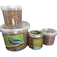 Sino Crown Vers de farine séchés soufflés, MOQ flexible, Marque privée, Tenebrio Molitor entier pour poulets de basse-cour, oiseaux sauvages et friandise pour animaux de compagnie