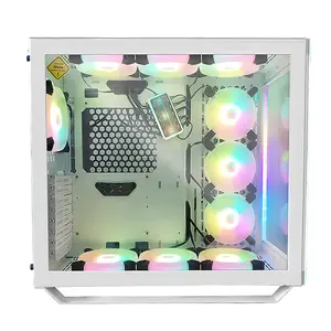 Manmu Oem Gaming Pc Case Dual Glass Side trasparente Matx Itx Case Pc Desktop Computer Rgb Case