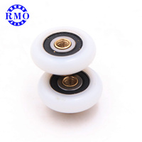 Roue de douche à roulement en laiton M4, roulement en acier inoxydable recouvert de nylon 696 2RS pour roue à billes en nylon M4*22*6*11mm