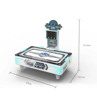 Table de hockey sur air HC Sports Game avec tableau de scores électronique LED, jeu d'arcade multi-balles pour enfants et adultes