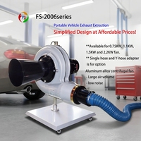 Système d'extraction d'air compact semi-automatique portable CE ISO 750W avec tuyau PVC extensible de 10m pour garage, garantie d'un an