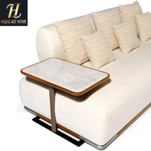 Luxe nordique élégant doux et confortable canapé de loisirs personnalisé haut de gamme léger italien pour Villa manoir salon - Product Image 5