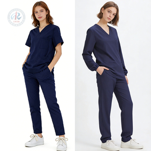 अस्पताल के डॉक्टरों के लिए थोक थोक बुने वाली चिकित्सा स्क्रैब 100% कपास की नई शैली कस्टम लुभावनी खिंचाव - Product Image 3