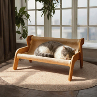 Hamac pour chat en sisal, griffoir en bois pour chat, lit respirant pour animaux de compagnie pour chats d'intérieur