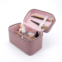 Sac de voyage de luxe en cuir PU gaufré effet autruche, rigide, pour cosmétiques et maquillage, idéal pour les soirées - Vente en gros sur mesure