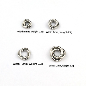 Triple Knot <b>Spacer</b> Ring | 18K PVD Stainless Steel Interlocking Circle Bead Connector for DIY Bracelet Jewelry Making - Product Image 2