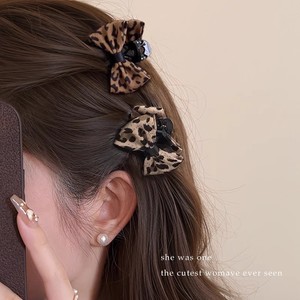 Women's High-End Cute Leopard Bow Hair Clip New Princess Side Bangs Clip <b>Sweet</b> Hair Accessories for <b>Party</b> - Product Image 4