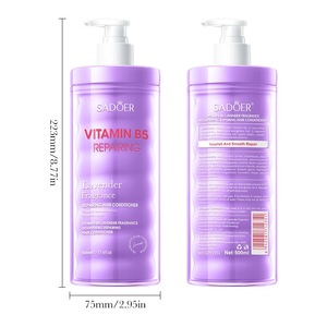 Mascarilla Capilar SADOER de 500 ml con Vitamina B5 y Lavanda, Acondicionador Nutritivo y Reparador, Mejora el Cabello Seco y Encrespado, Fortalece las Hebras del Cabello - Product Image 5