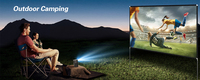 Mini portátil DLP Wifi LED TV Pantalla de cine Proyector láser Dormitorio Sala de estar Juego Proyector Campamento al aire libre Proyectores