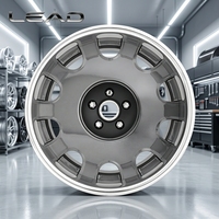 Jantes en alliage d'aluminium forgé sur mesure LEAD, 16-24 pouces, 25 mm, 20 mm, finition gunmetal, lèvre polie, design concave, nouvelle peinture haute performance