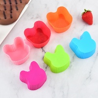 7cm bricolage outil de cuisson Silicone oeuf tarte pouding tasse gâteau moule rond Muffin tasse cuisson Silicone gâteau moule