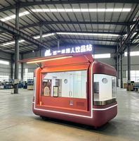 Gerobak Makan Jalanan Multifungsi Gaya Gudang Awan Buatan Cina dengan Pintu Model Sayap Burung untuk Restoran Komersial, Kopi, dan Teh Susu