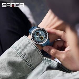 Reloj Electrónico SANDA 3379 de Moda para Hombre, Deportivo con Doble Pantalla, Multifuncional, Resistente al Agua, con LED - Product Image 3
