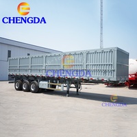 Remorques en aluminium de haute qualité CIMC 3 essieux 4 essieux 40 tracteur cubique benne latérale 28 Cbm camion à benne basculante semi-remorque à vendre