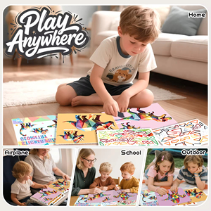 Livre d'autocollants personnalisables numérotés, 8 scènes, pages de puzzle à peindre <span class=keywords><strong>et</strong></span> à colorier - Jouets d'anniversaire pour enfants, activités artistiques - Product Image 3