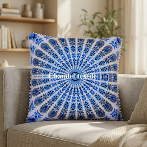 Housse de coussin carrée moderne en coton, style bohème indien, imprimé ethnique étoile, animal, mandala, floral, personnage, marin, pour la décoration intérieure - Product Image 4