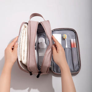 Bolsa de Aseo Rectangular Beilian, Bolsa de Viaje Portátil con Diseño de Separación para Artículos Secos y Húmedos - Product Image 3