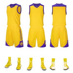 WOJIEER مخصص للبيع بالجملة ريترو تموج كرة عكسها سلة أطفال Singlets سترات مجموعة قميص الرجال كرة السلة جيرسي - Product Image 6