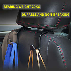 Araba kafalık askılı kancalar PP süper yük taşıyan evrensel oto SUV çanta bakkaliye için arka koltuk kancalar çanta mont şemsiye - Product Image 3