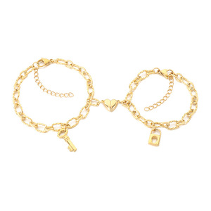 Nuovo Braccialetto Kalen con Magnete a Forma <span class=keywords><strong>di</strong></span> Chiave e Cuore in Acciaio Inossidabile, <span class=keywords><strong>Regalo</strong></span> <span class=keywords><strong>di</strong></span> Anniversario per Coppie - Product Image 5