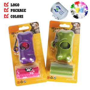 도매 뼈 모양의 플라스틱 개 똥 가방 디스펜서 사용자 정의 로고 인쇄 애완 동물 쓰레기 봉투 홀더 - Product Image 1