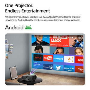 โปรเจคเตอร์รุ่นใหม่ล่าสุด 4K Google Smart Android TV Netflix จัดส่งรวดเร็ว CE ROHS โปรเจคเตอร์ระยะฉายสั้น ผู้ผลิต AUN AKEY9S - Product Image 2