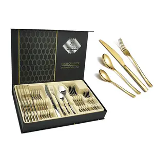 Set Sets Cutlery Set 24pcs Gold Silverware Flatware Set Colorful Stainless Steel Cutlery Set For 6 People Gift Sets With Premium Box