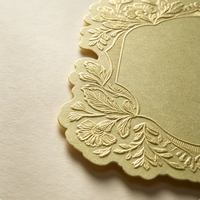 Carte de vœux en papier d'art gaufré avec impression numérique couleur, invitation de mariage, design de motif en relief 3D de luxe, haute qualité, épaisse