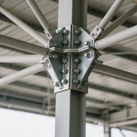 Estructura de Acero Galvanizado Prefabricada, Diseño de Arco para Techo de Tela, para la Construcción de Hangares y Almacenes