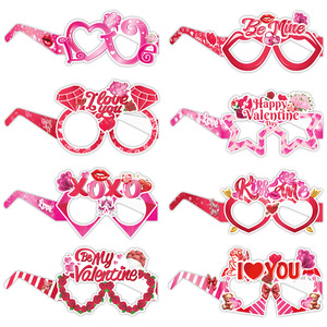 Gafas de Fotos Youlun para el Día de San Valentín, con Forma de Corazón de Papel, Decoración para Cabina de Fotos, Disfraz para Fiesta, con la Frase 'Te Amo' - Product Image 1