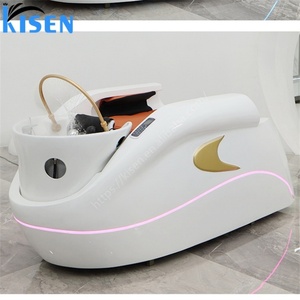 Kisen Luxury Electric Massage Head Spa Shampoo Chair Water Circulation Head Spa Therapy Aromatherapy Shampoo <b>Bed</b> with Bowl - Product Image 4