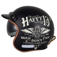Casques de moto à visage ouvert avec visière foncée, homologués DOT, casque rétro jet pour hommes et femmes, cyclomoteur, pilote, conduite, casque ouvert 3/4