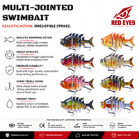 Échantillon gratuit : Leurre de pêche multijoint en 6 segments, type Tilapia, 8cm, 15g, coulant, pour la pêche au black-bass, au brochet et au saumon blanc, vente en gros