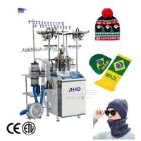 Máquina de Tejer Automática de Alta Calidad para Gorros y Bufandas de Punto Sencillo Jacquard, Estilo de Trama y Urdimbre, Incluye Motor